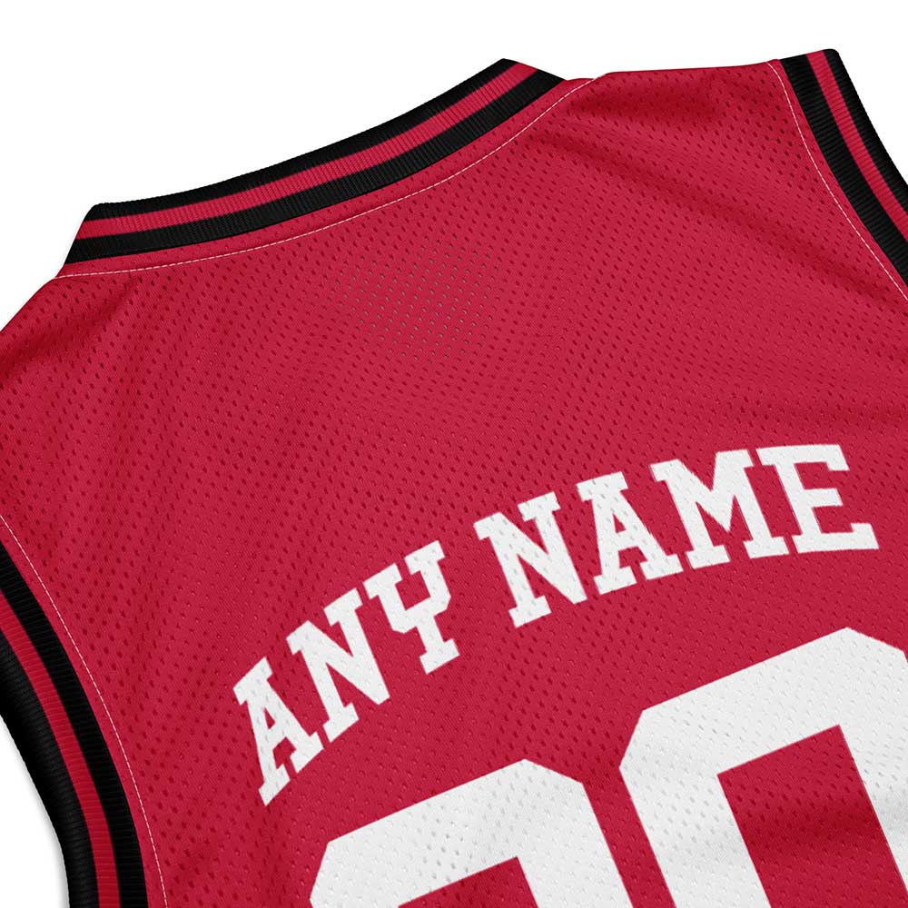 Custom Houston Red Premium Basketball Jersey, White Letters