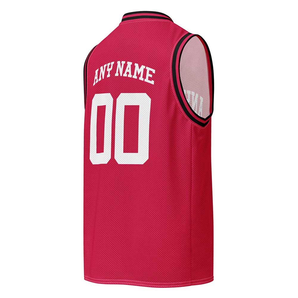 Custom Houston Red Premium Basketball Jersey, White Letters