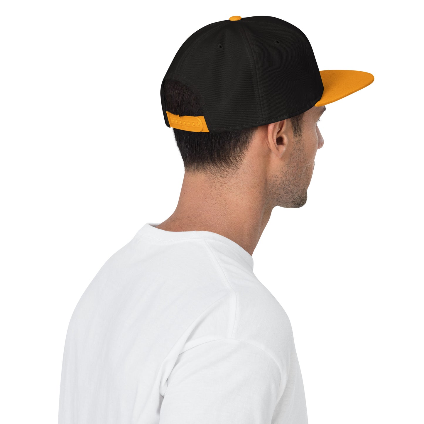 Custom Gold/Black Snapback Hat with Your Initials (Launch)