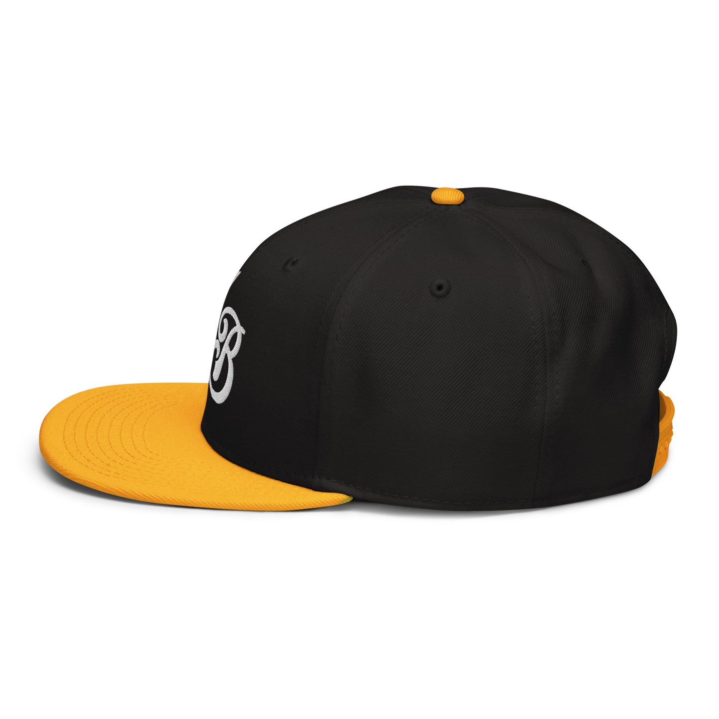 Custom Gold/Black Snapback Hat with Your Initials (Launch)