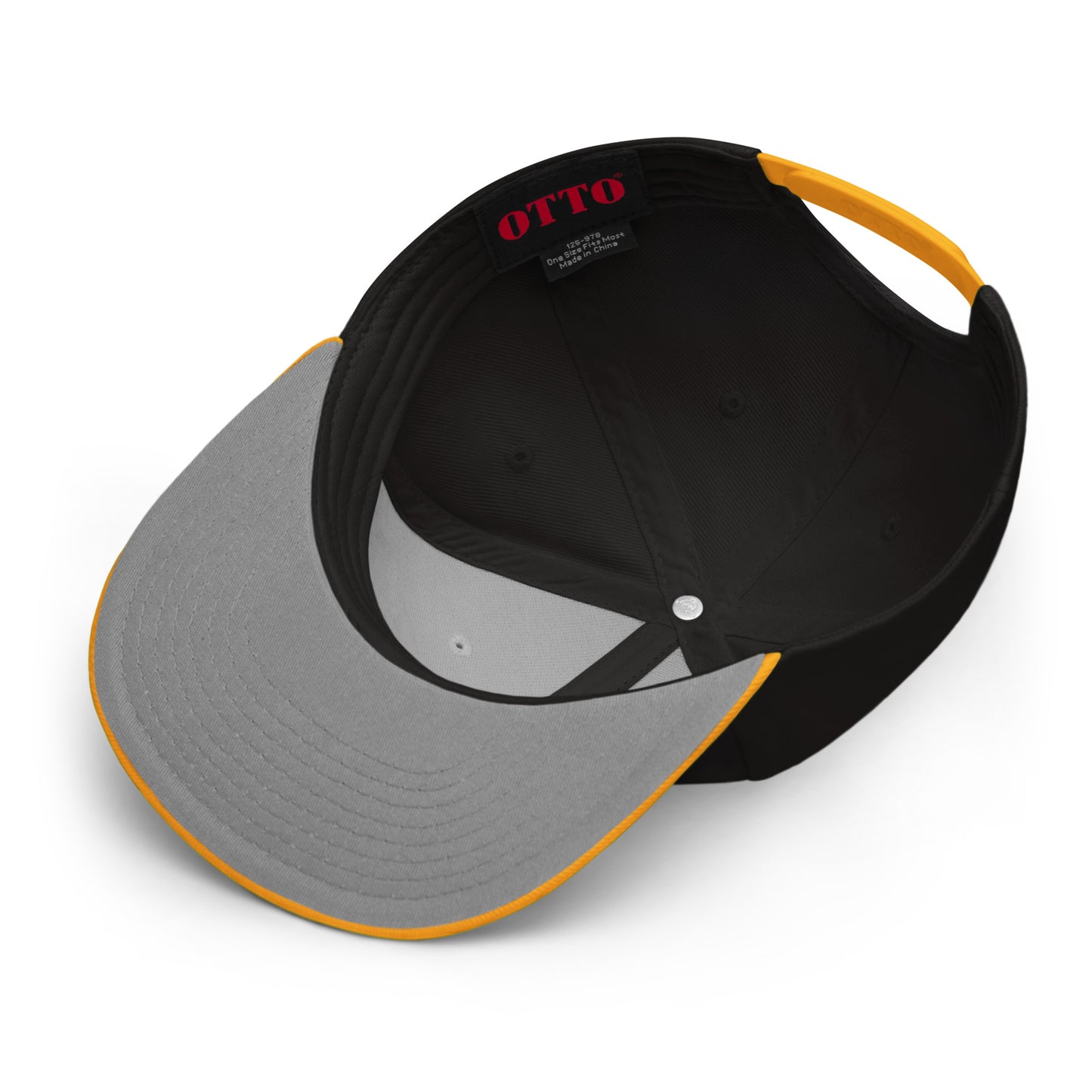 Custom Gold/Black Snapback Hat with Your Initials (Launch)