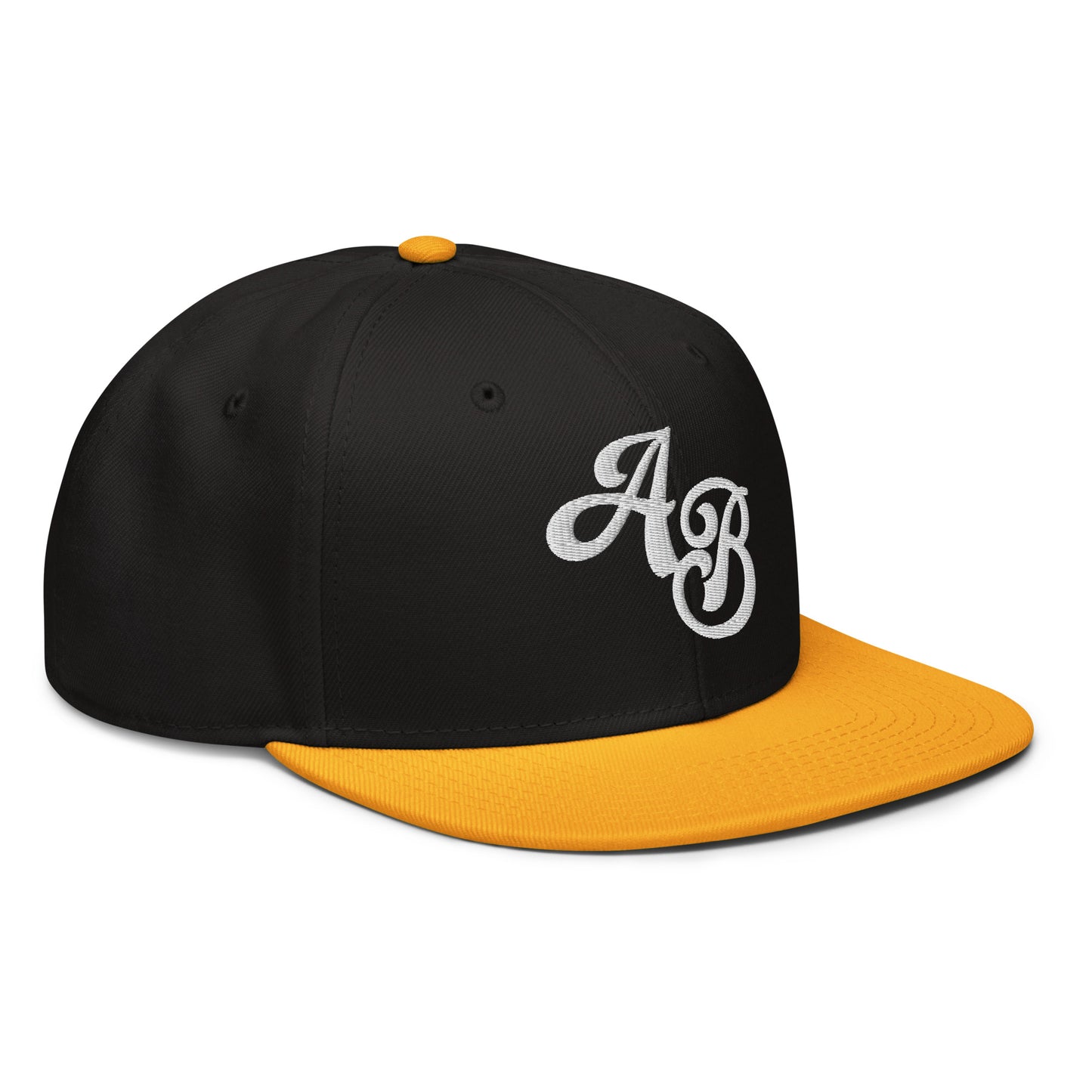 Custom Gold/Black Snapback Hat with Your Initials (Launch)