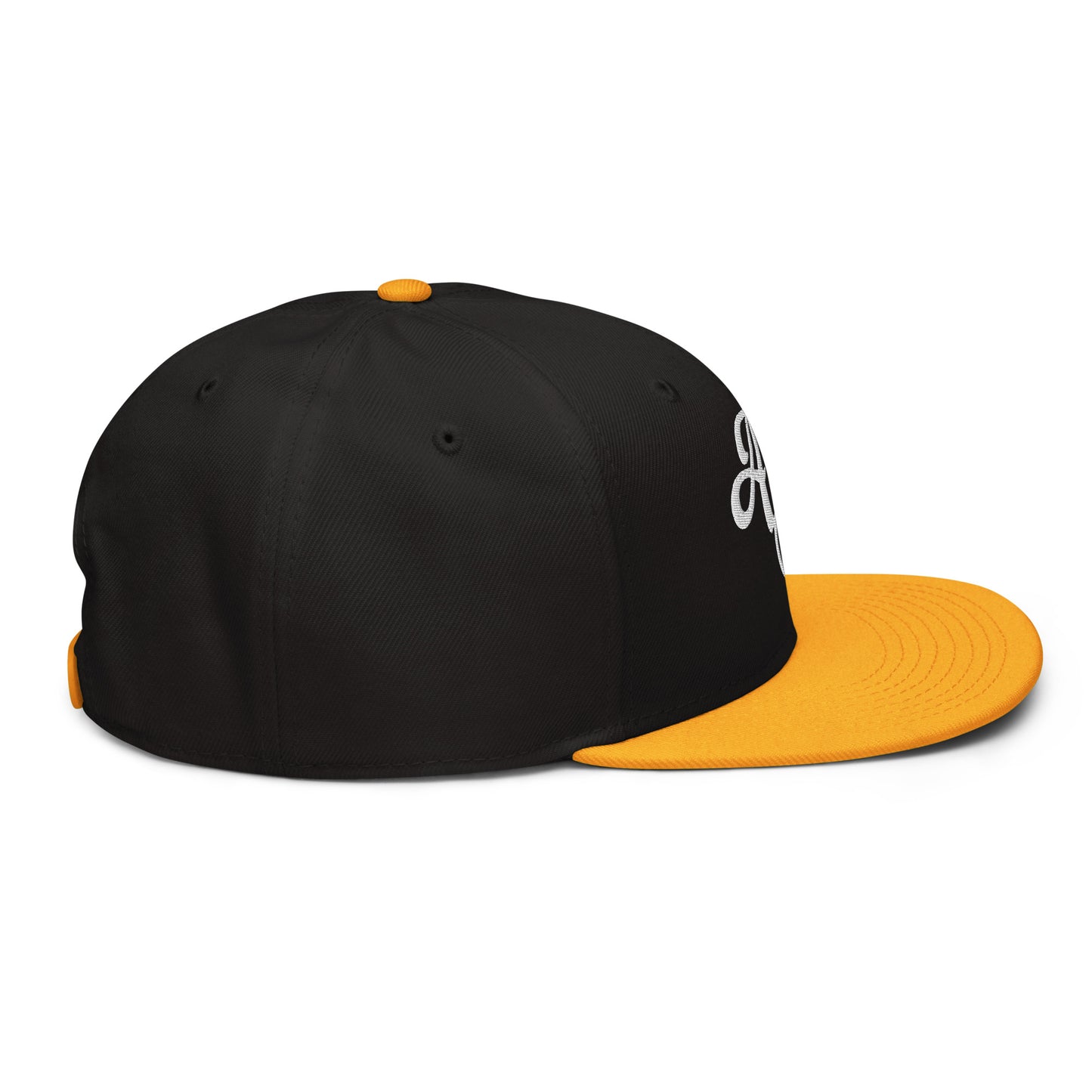 Custom Gold/Black Snapback Hat with Your Initials (Launch)