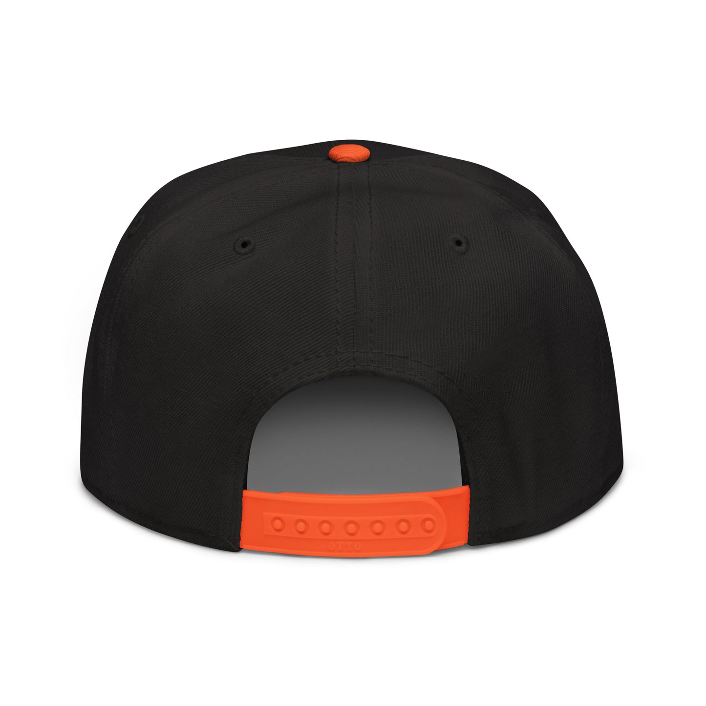 Custom Black/Orange Snapback Hat with Your Initials (Launch)