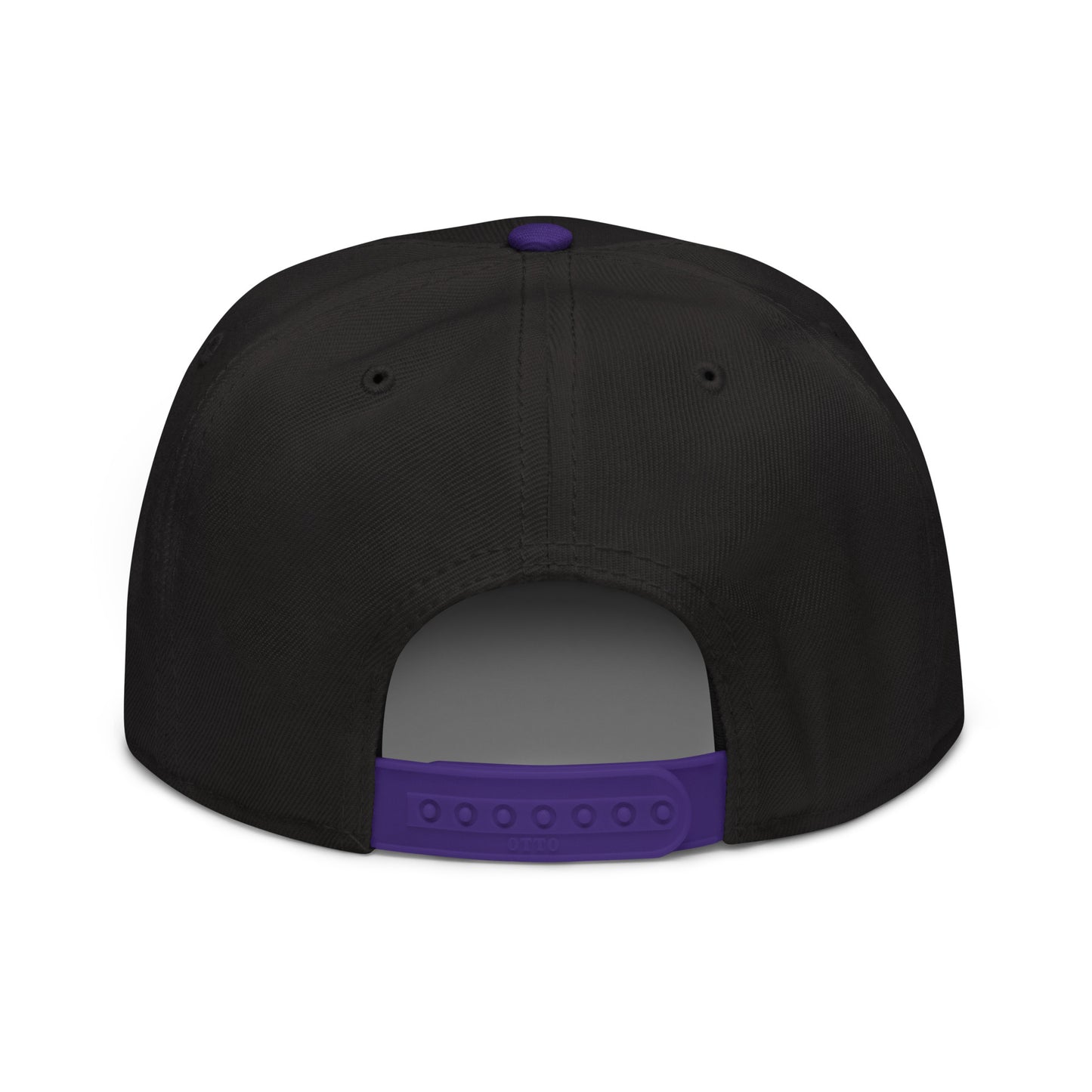 Custom Black/Purple Snapback Hat with Your Initials (Launch)
