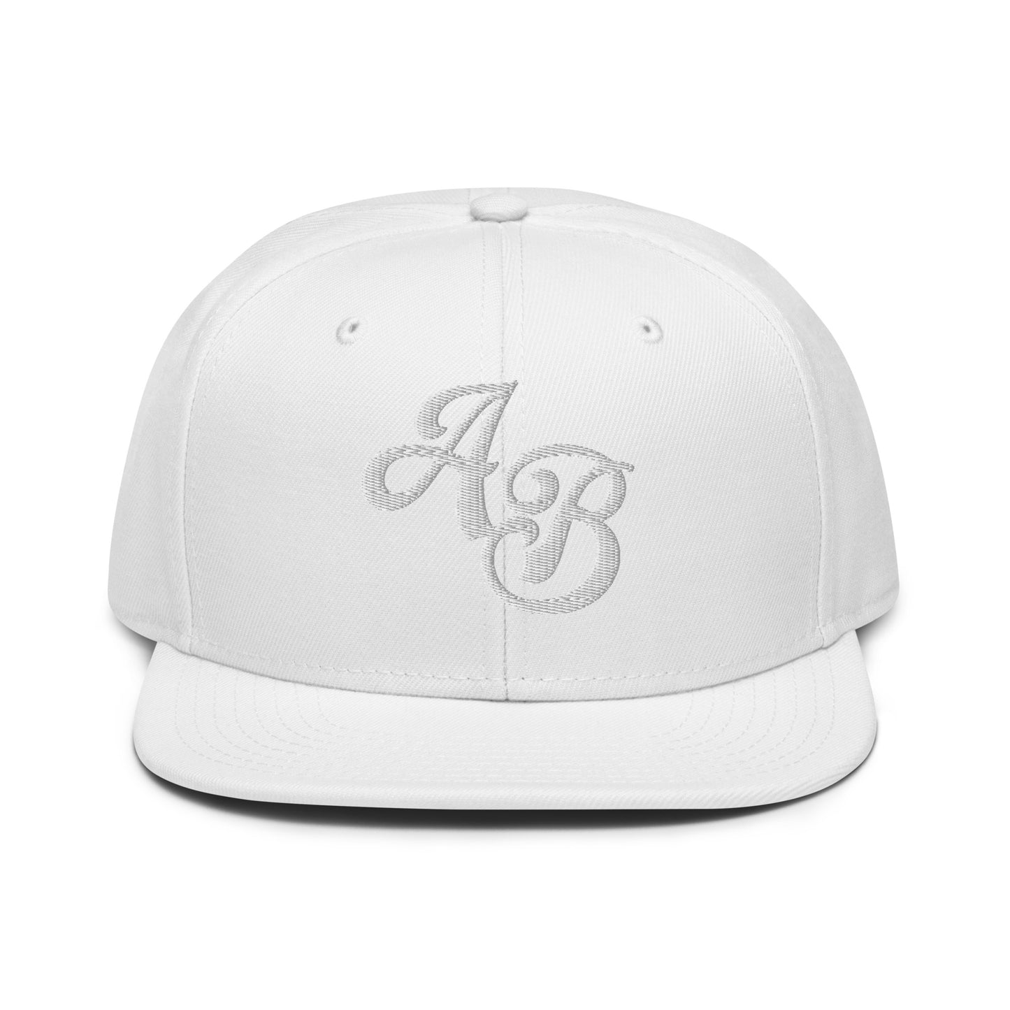Custom White Snapback Hat with Your Initials (Launch)