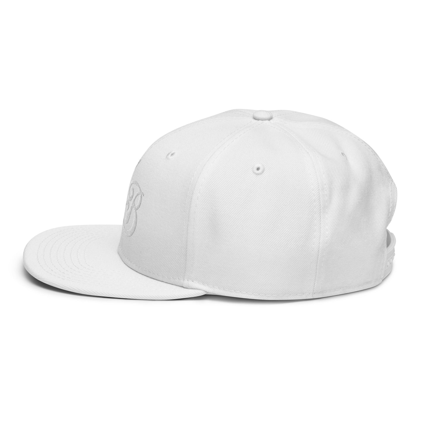 Custom White Snapback Hat with Your Initials (Launch)