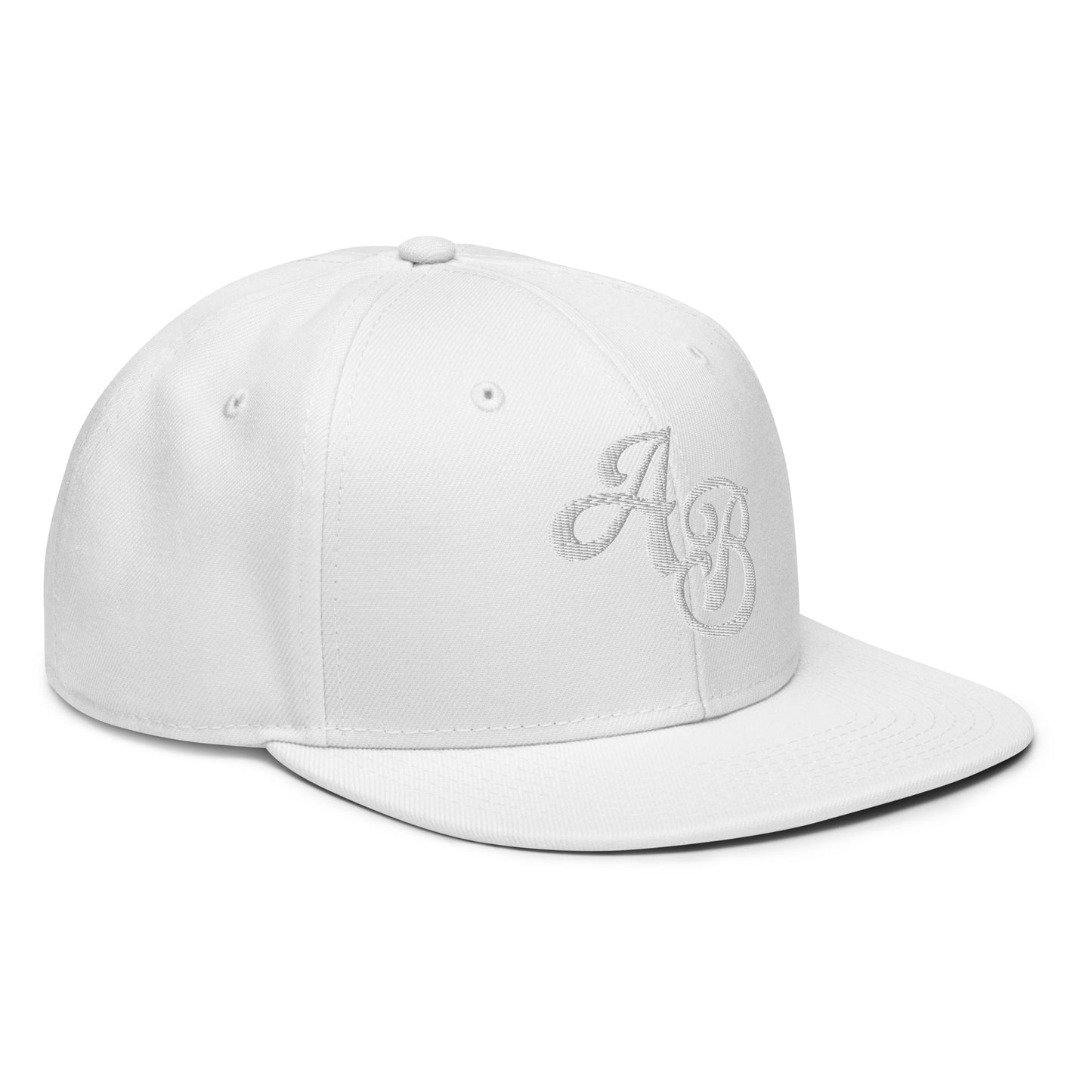 Custom White Snapback Hat with Your Initials (Launch)