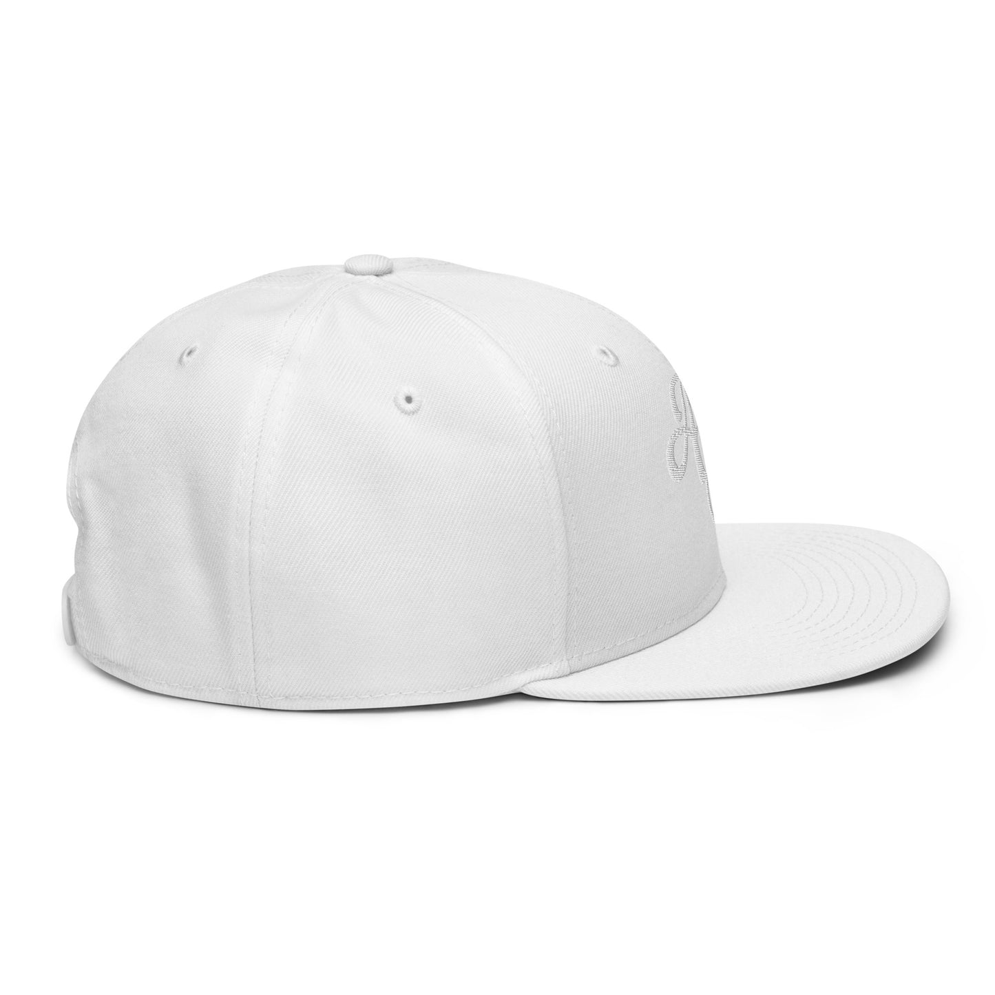 Custom White Snapback Hat with Your Initials (Launch)