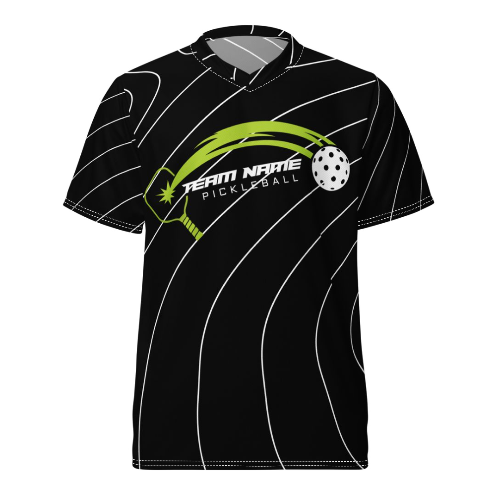 Black and White Abstract Pickleball Jersey