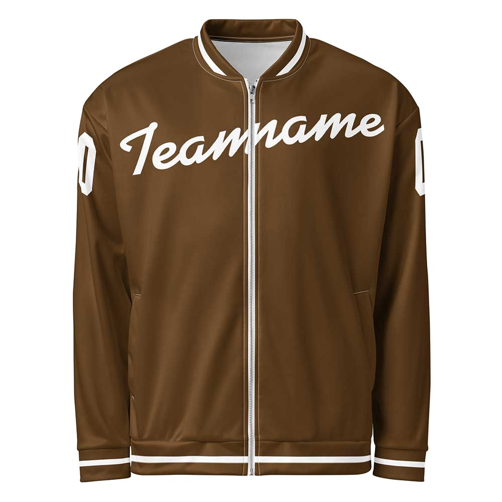 Brown/White Bomber Jacket