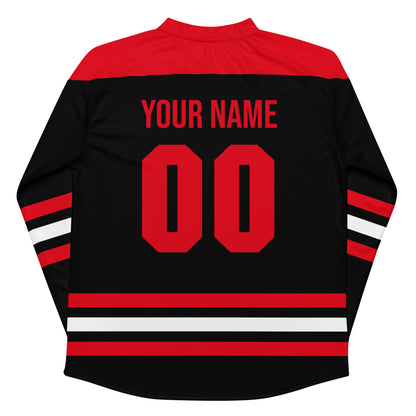Custom Red Hockey Jersey, Personalize with Any Name and Number