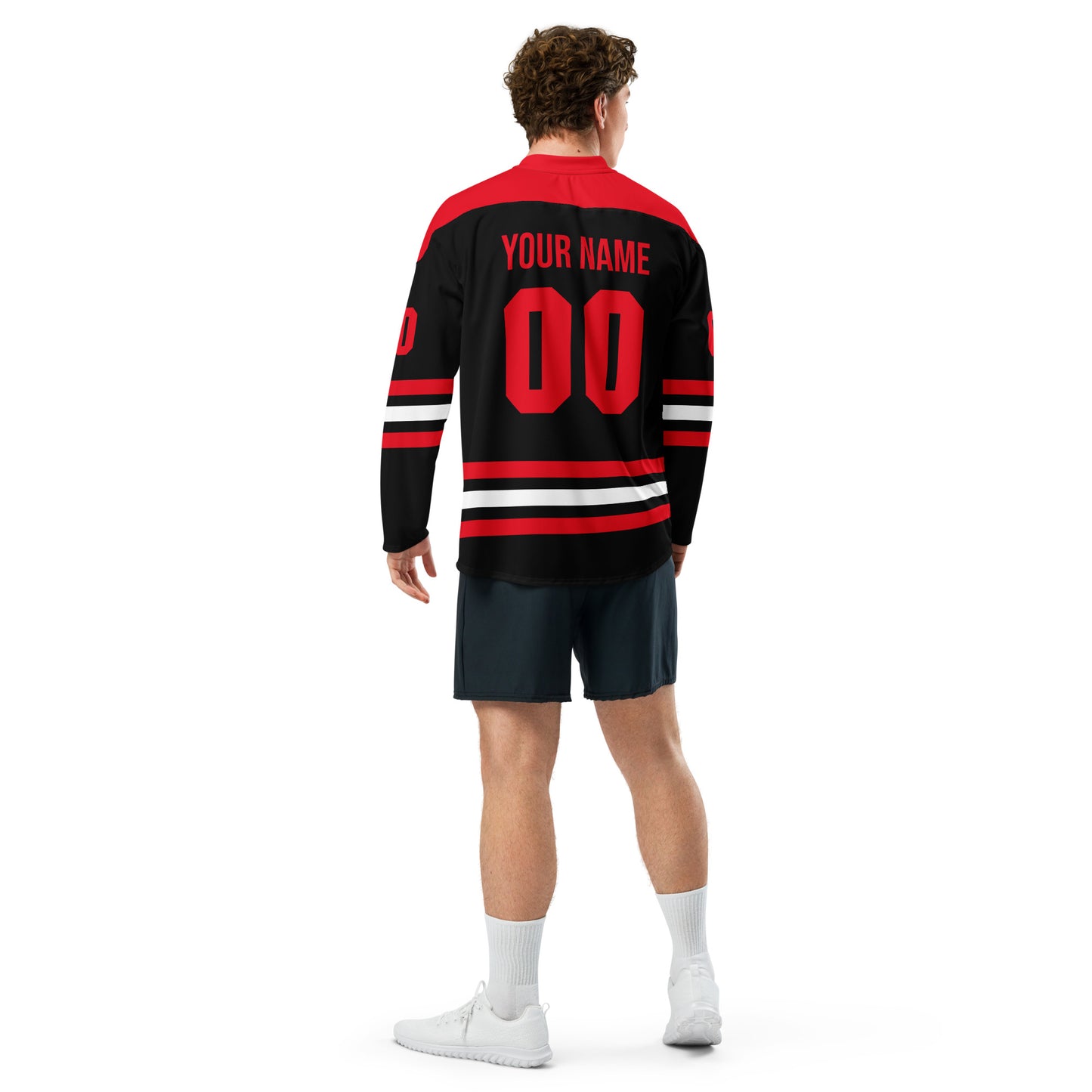 Custom Red Hockey Jersey, Personalize with Any Name and Number