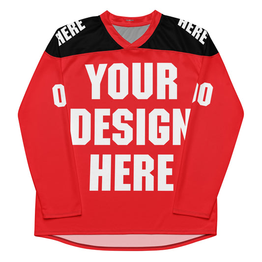 All-Over Print Recycled Hockey Fan Jersey