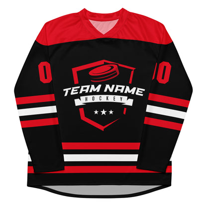 Custom Red Hockey Jersey, Personalize with Any Name and Number