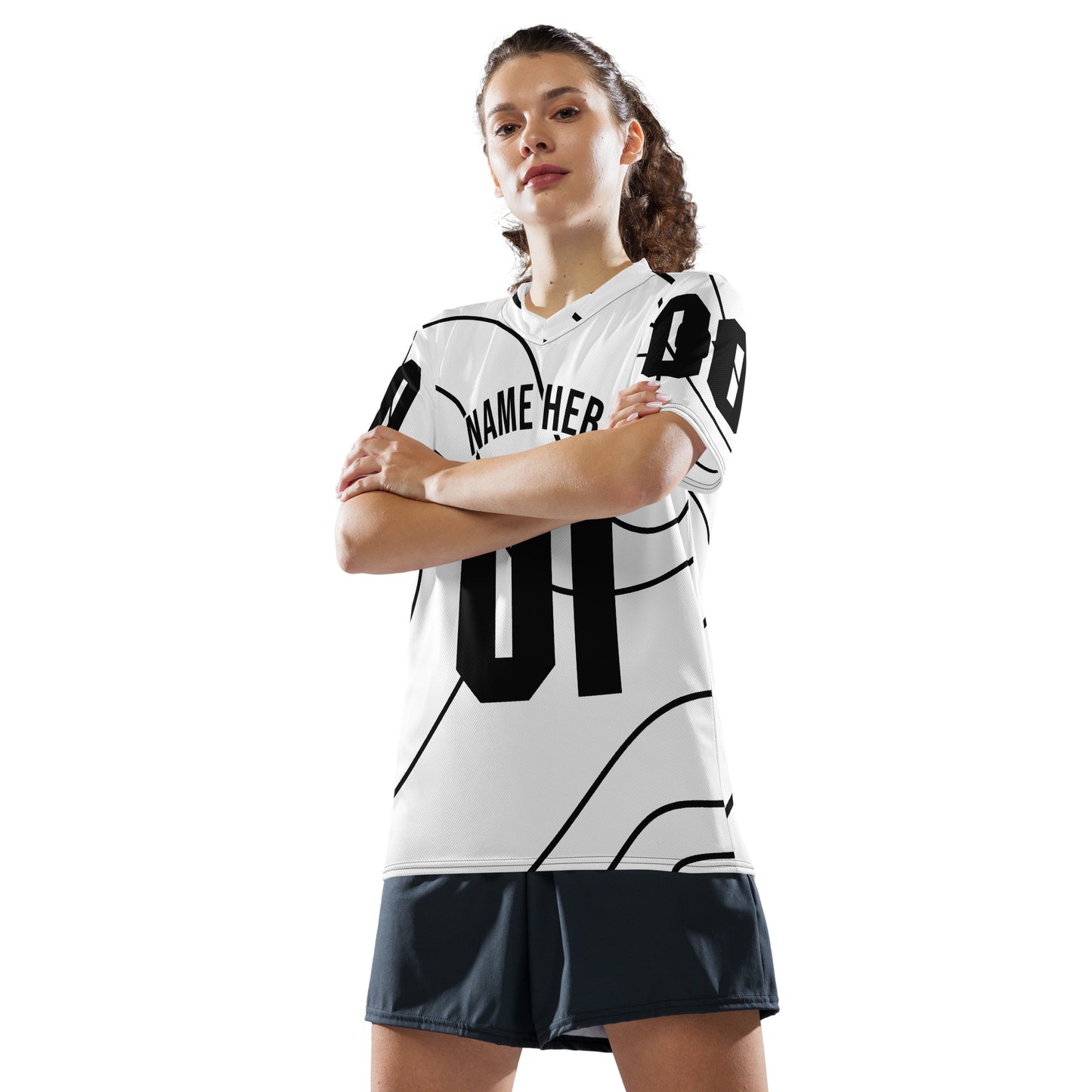 Customizable V-Neck Sports Jersey - MADE IN USA