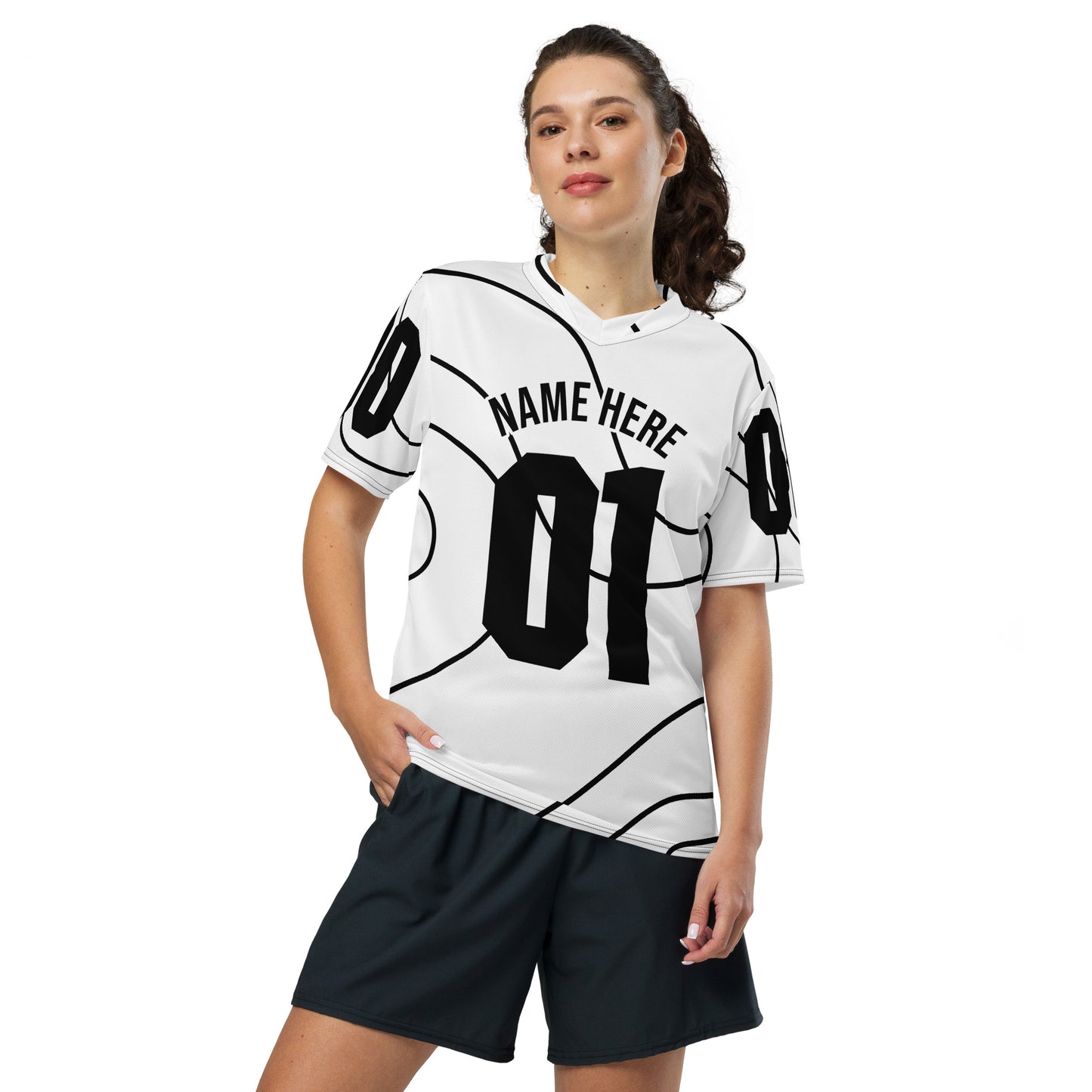 Customizable V-Neck Sports Jersey - MADE IN USA