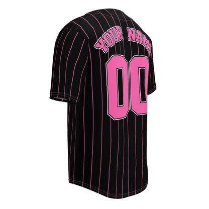 Black and Hot Pink Baseball Jersey