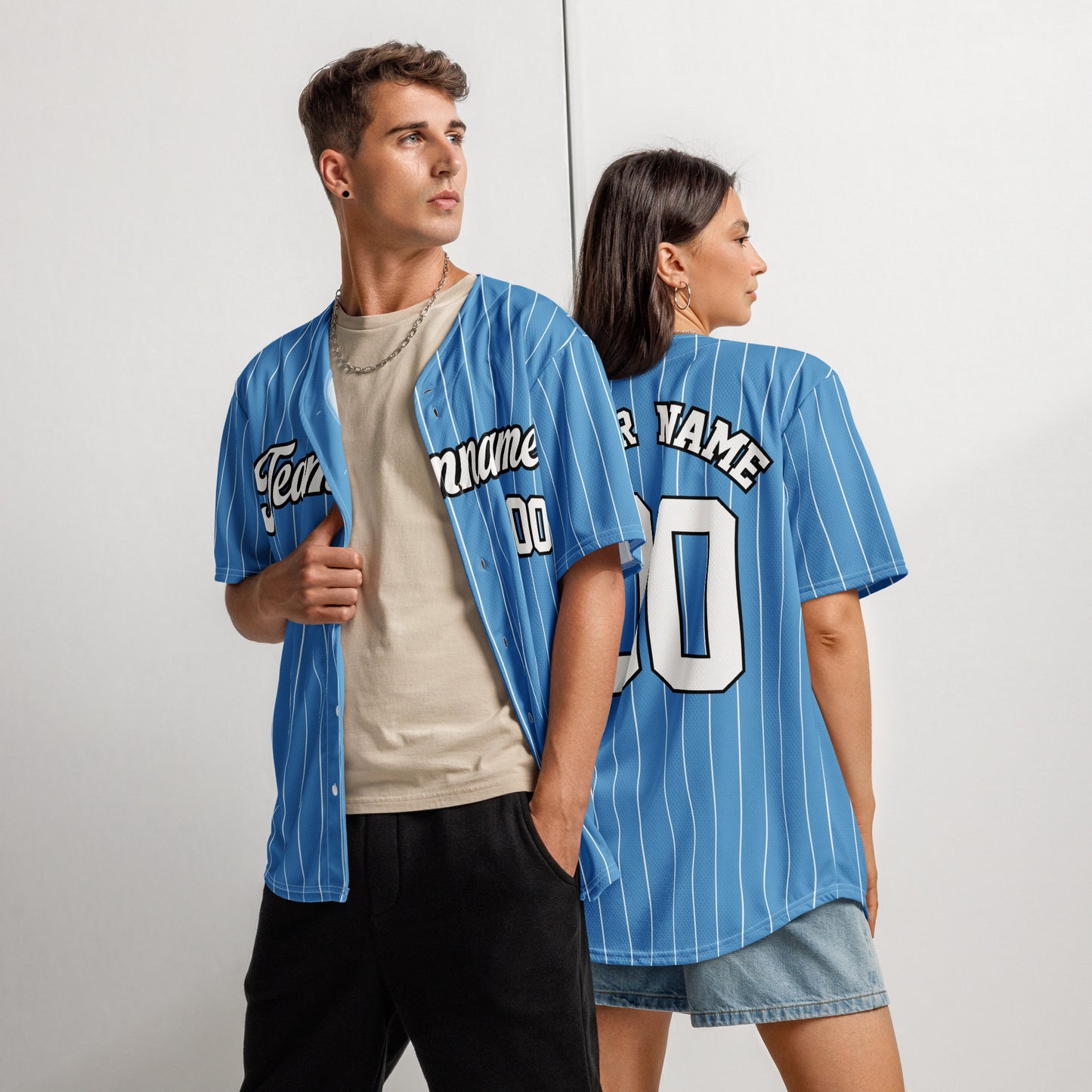 Caroline Blue Baseball Jersey