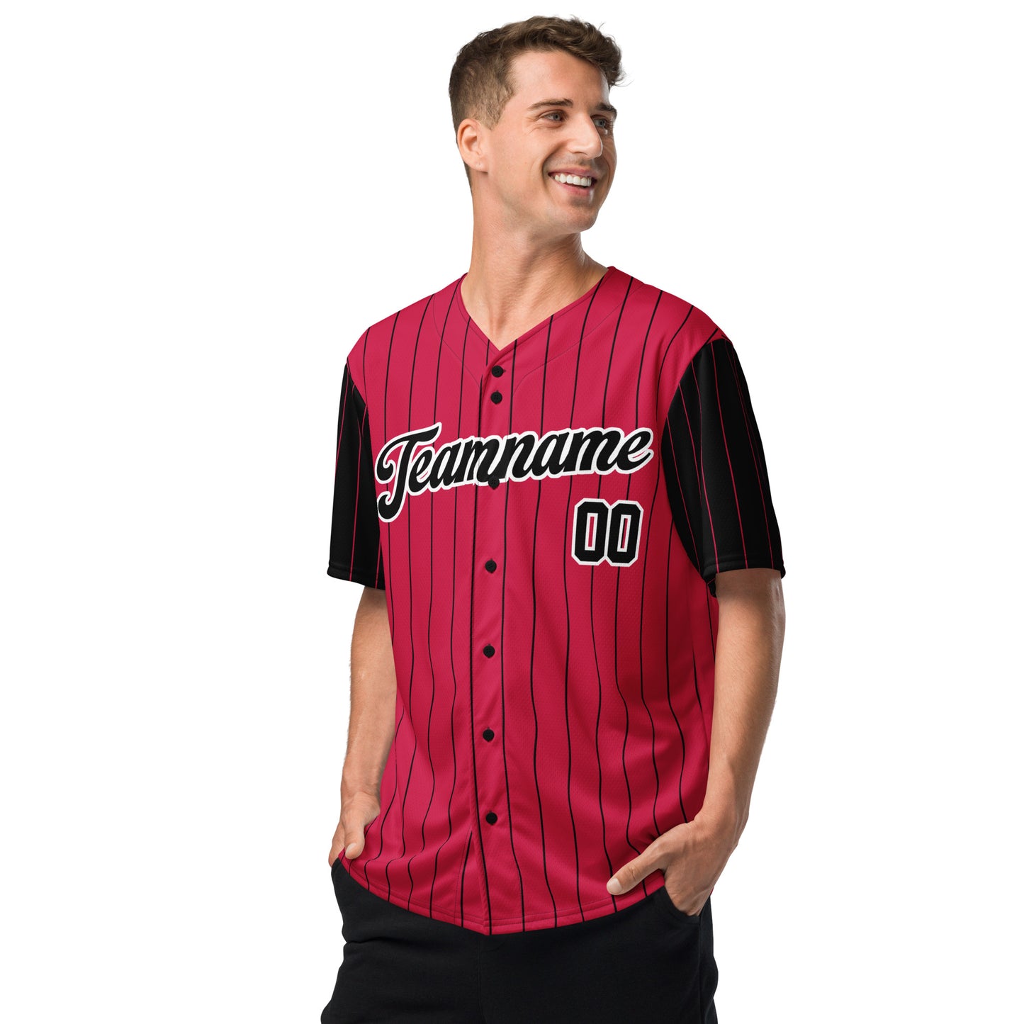 Chicago Red and Black Baseball Jersey