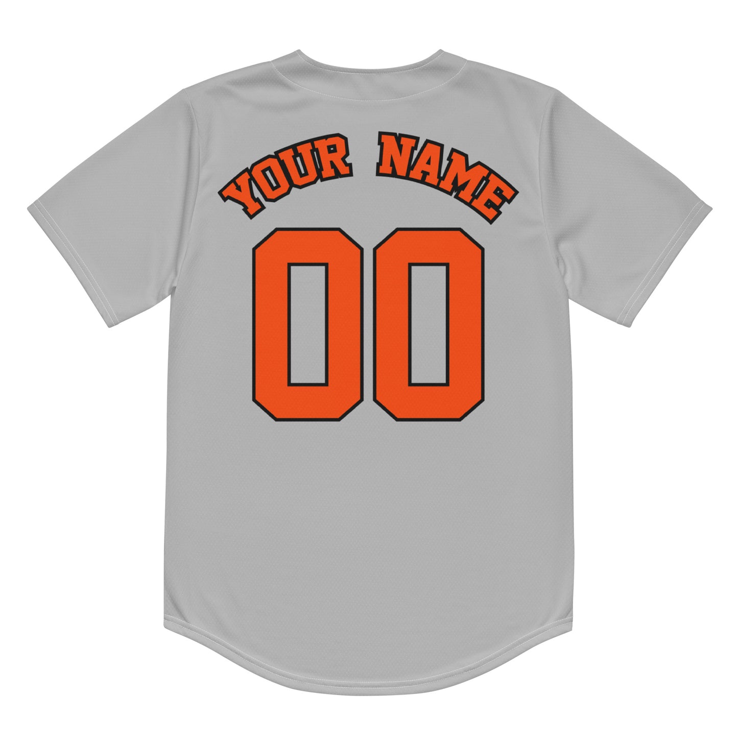 Gray and Orange Baseball Jersey