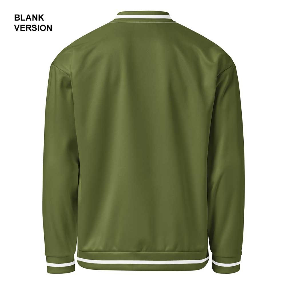 Olive Green/White Bomber Jacket