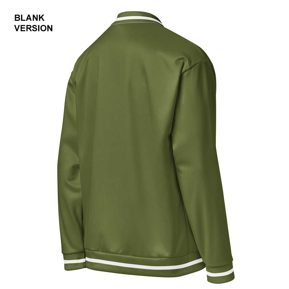 Olive Green/White Bomber Jacket