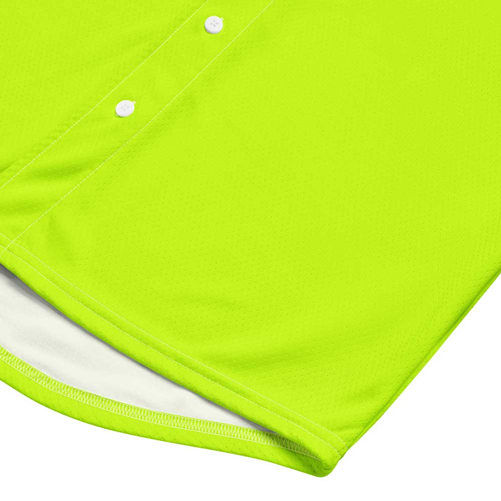 Custom Highlighter Yellow Baseball Jersey, Black Letters
