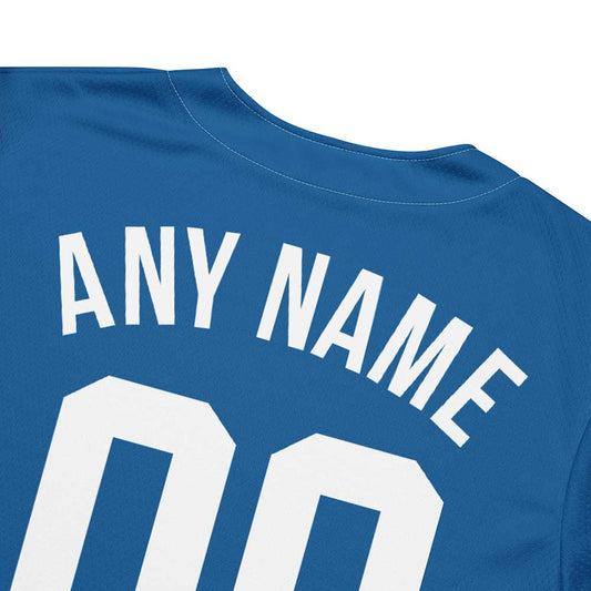 Custom Dodger Blue Baseball Jersey, White Letters