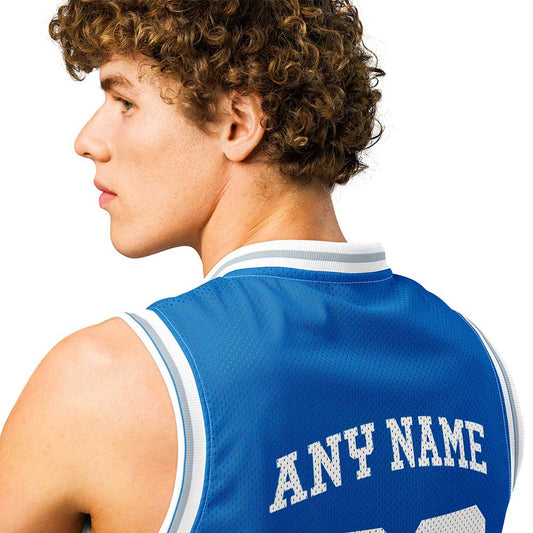 Custom Magic Blue Premium Basketball Jersey, White Letters