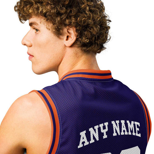 Custom PHX Purple Premium Basketball Jersey, White Letters