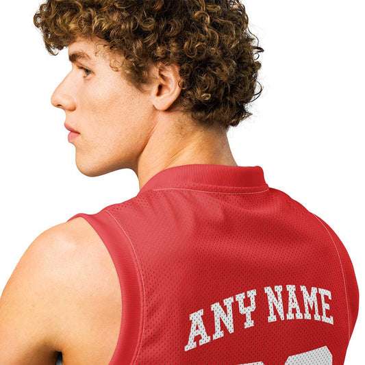 Custom Blazer Red Premium Basketball Jersey, White Letters