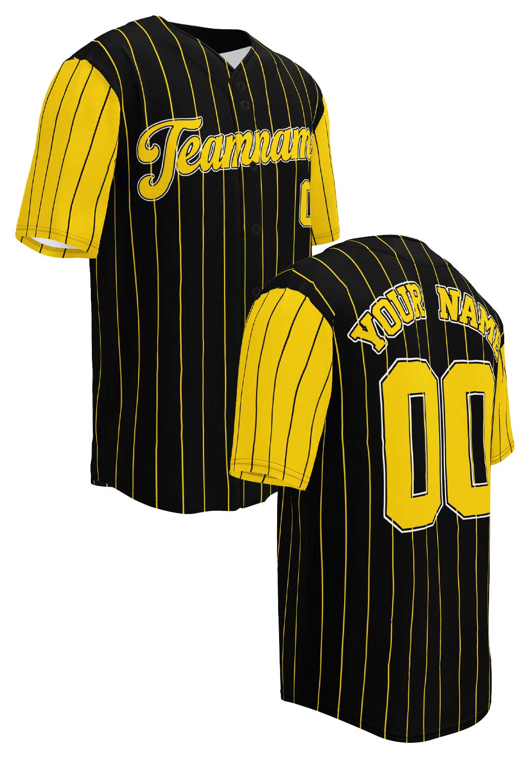 Baseball Jersey (Black/Gold)