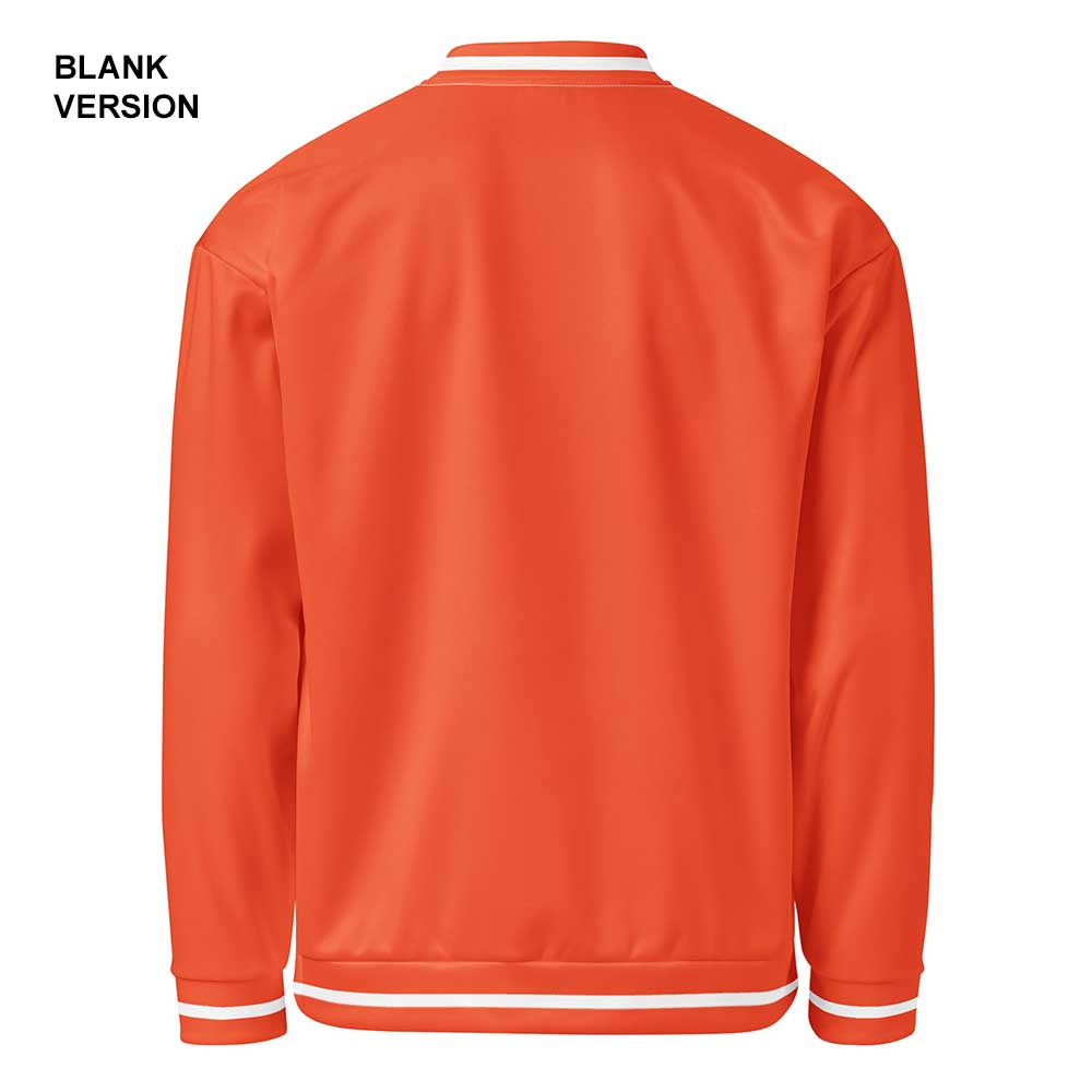 Outrageous Orange/White Bomber Jacket