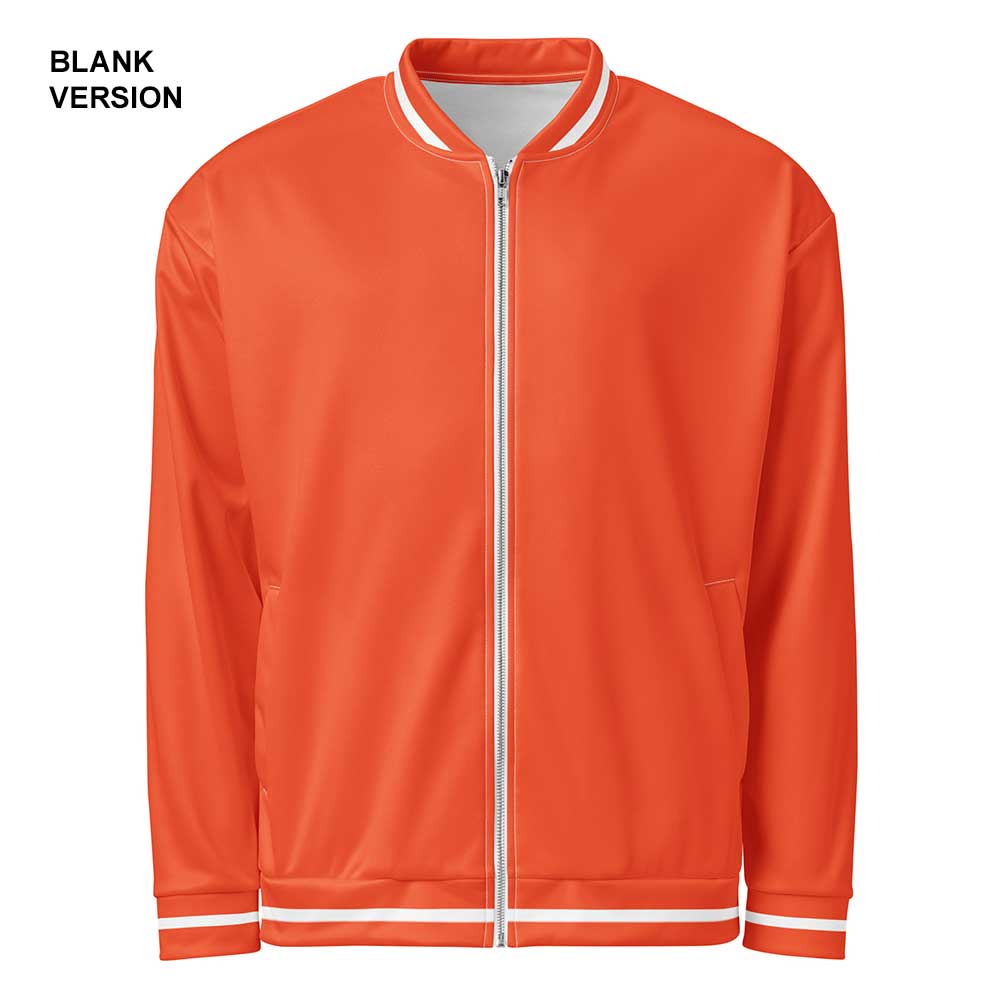 Outrageous Orange/White Bomber Jacket