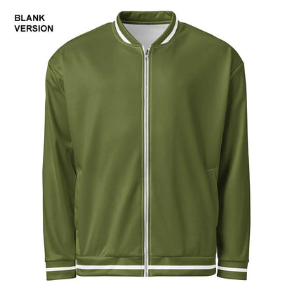 Olive Green/White Bomber Jacket