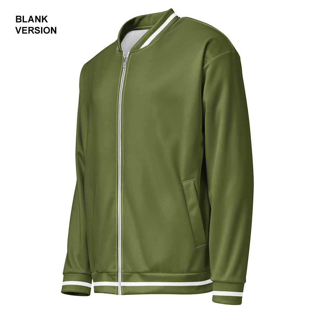 Olive Green/White Bomber Jacket