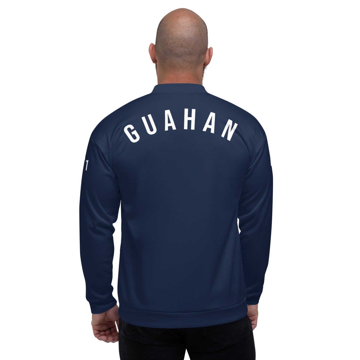 Guahan Guam Seal 671 Bomber Jacket Dark Navy (Unisex)