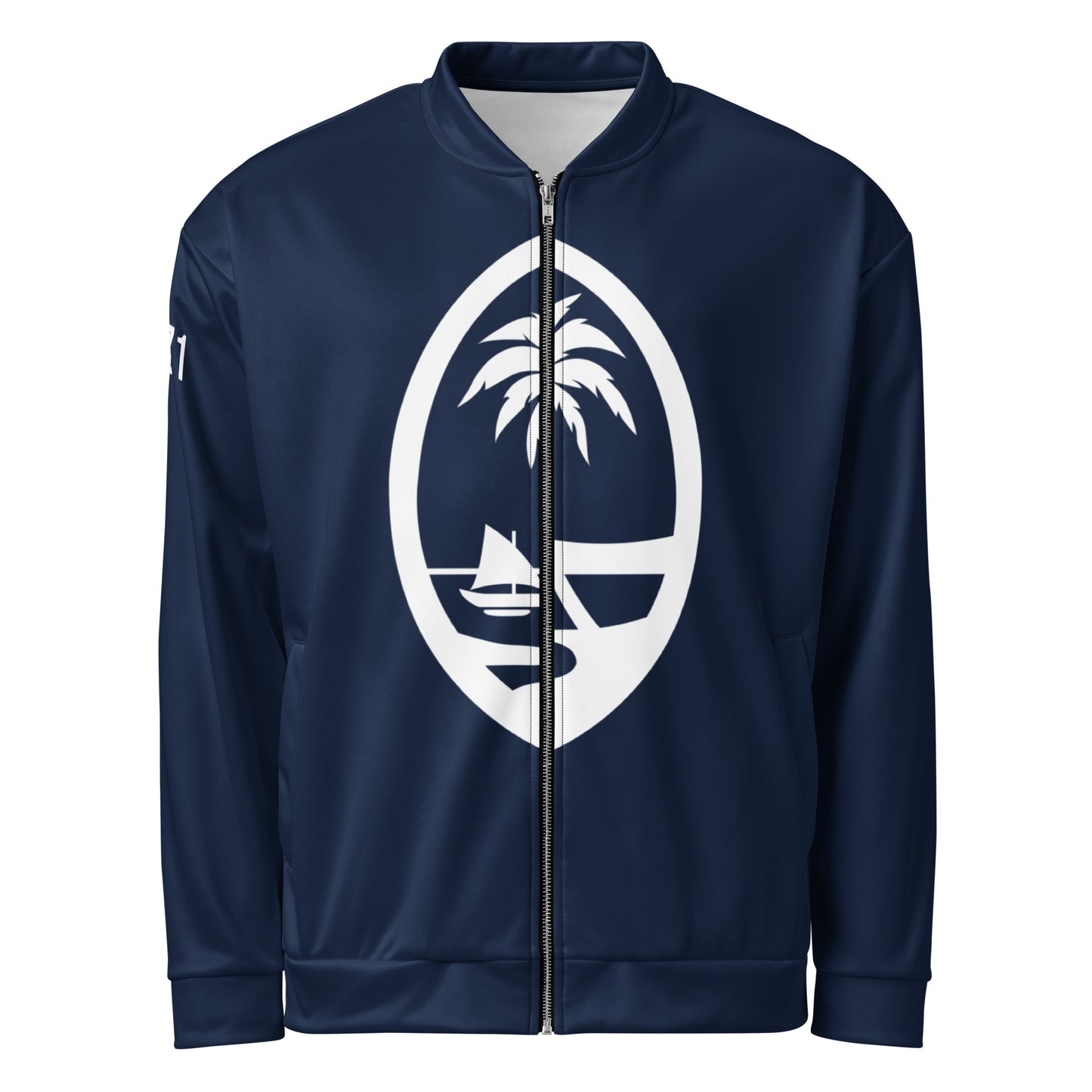 Guahan Guam Seal 671 Bomber Jacket Dark Navy (Unisex)