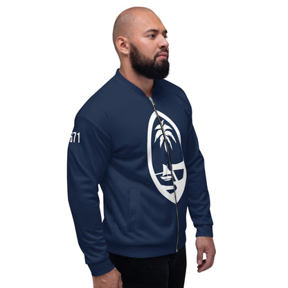 Guahan Guam Seal 671 Bomber Jacket Dark Navy (Unisex)