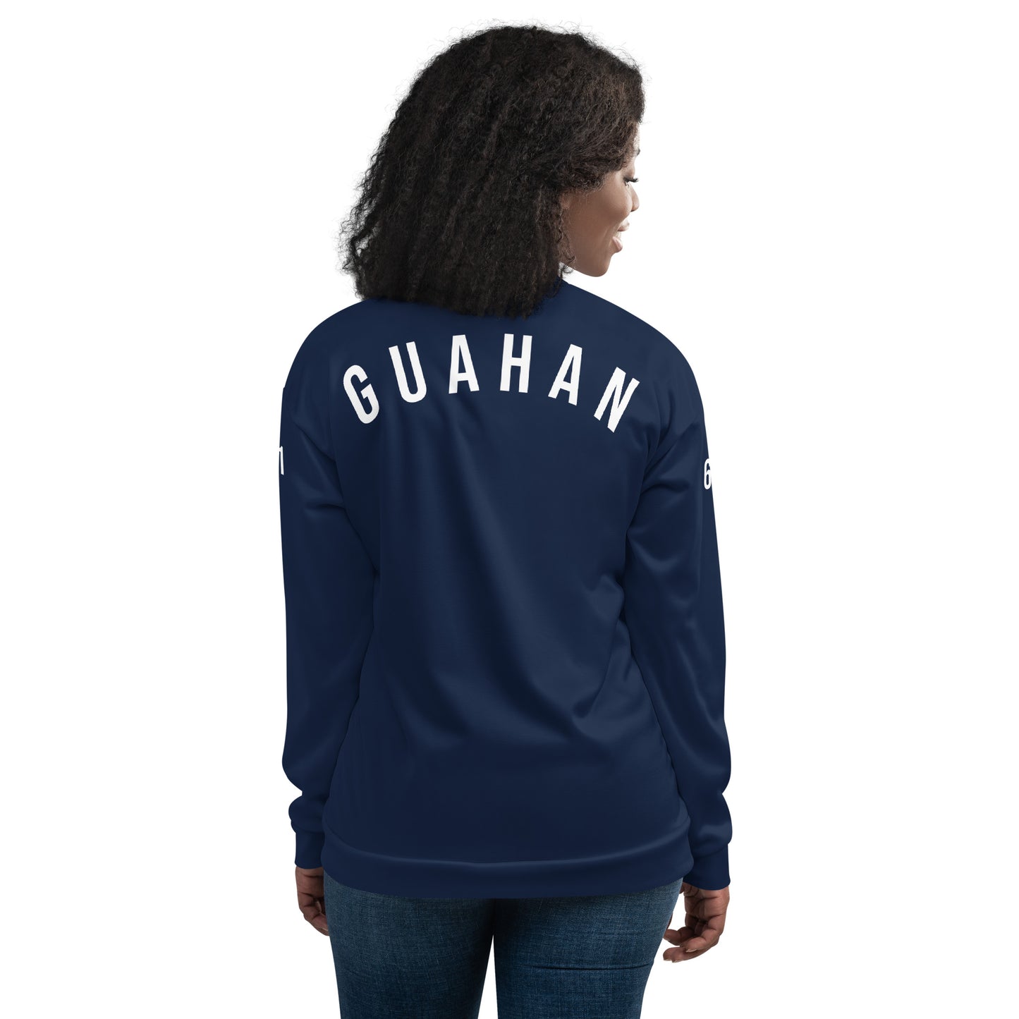 Guahan Guam Seal 671 Bomber Jacket Dark Navy (Unisex)