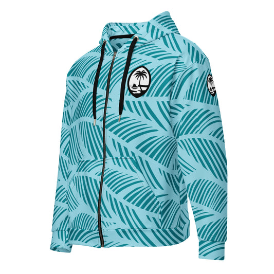 Guam Seal Teal Pattern All Over Print Hoodie (Unisex)