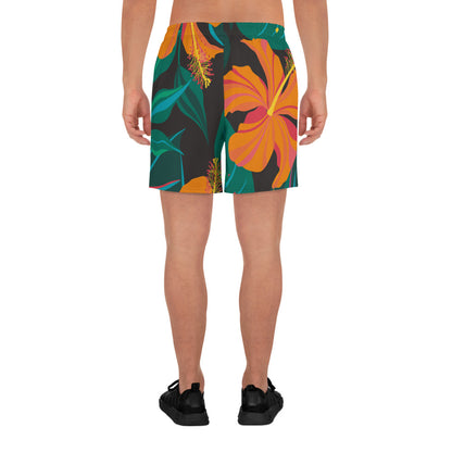 Guam Hibiscus All Over Print Athletic Long Shorts