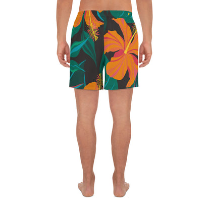 Guam Hibiscus All Over Print Athletic Long Shorts