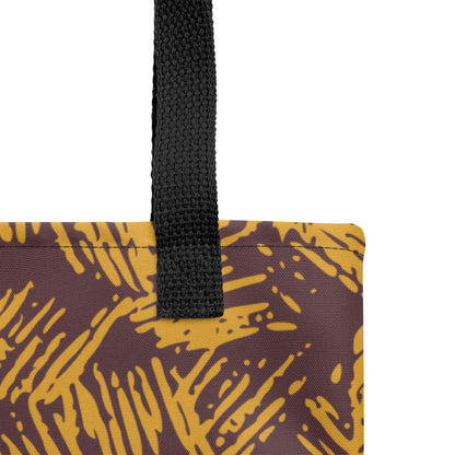 Hafa Adai Brown All Over Print Tote Bag (15"x15")