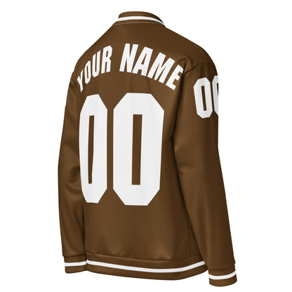 Brown/White Bomber Jacket