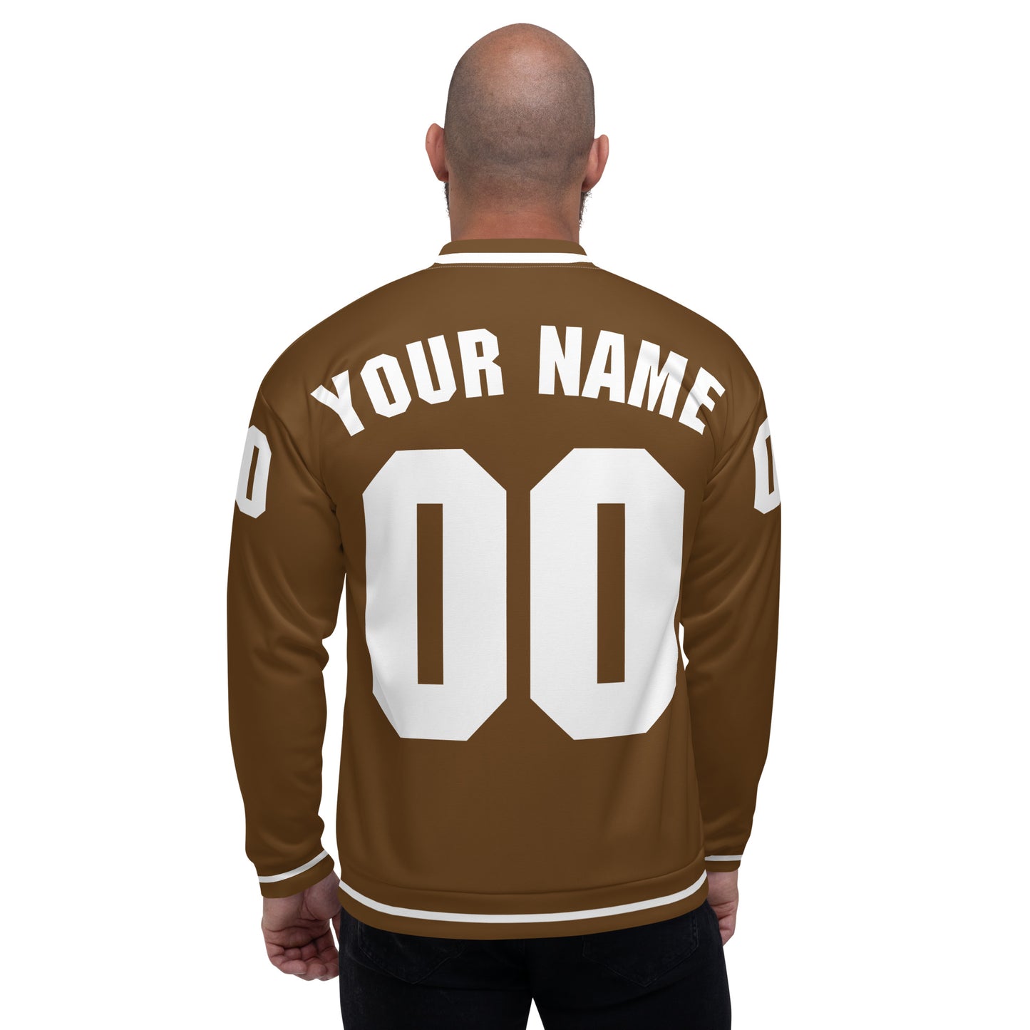 Brown/White Bomber Jacket