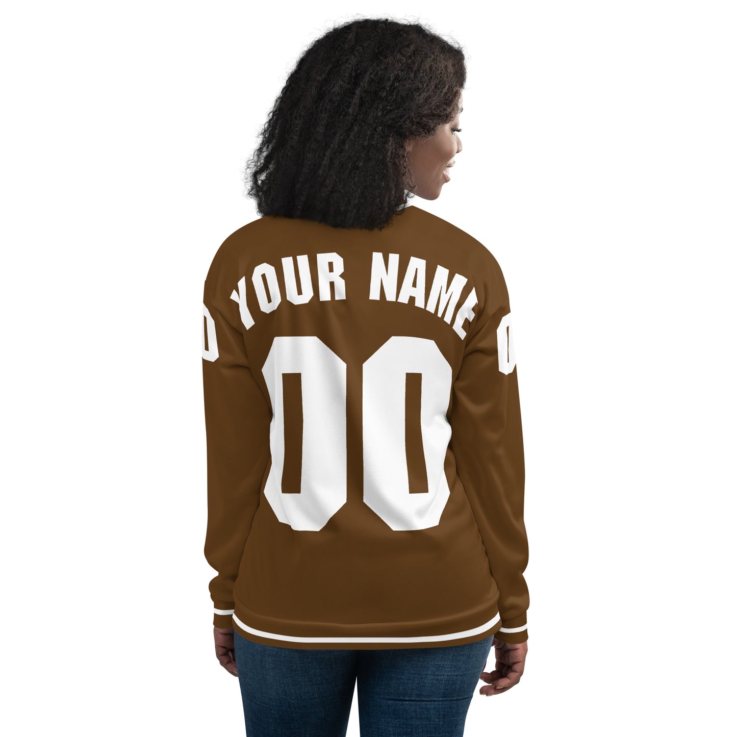 Brown/White Bomber Jacket