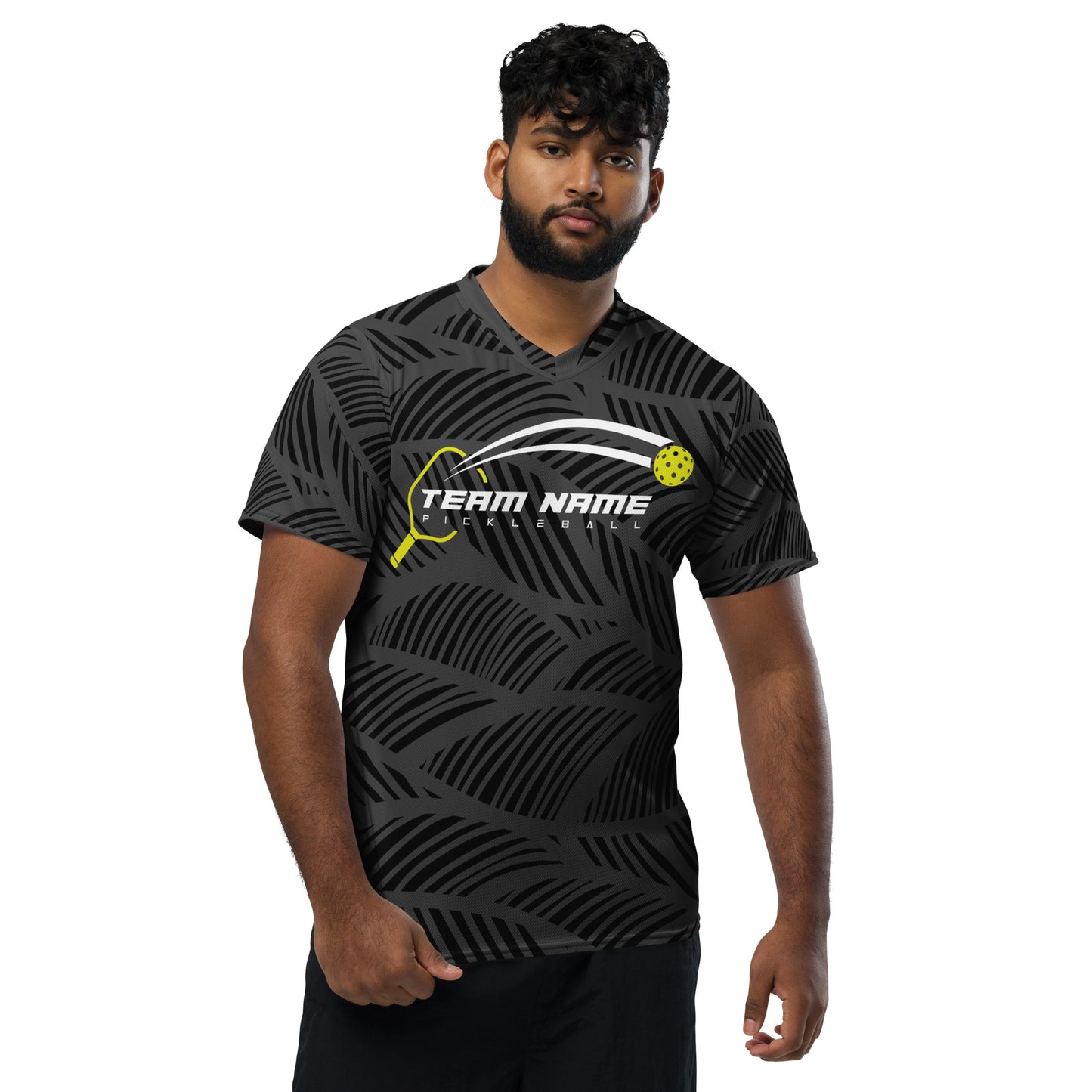 Black Abstract Pickleball Jersey