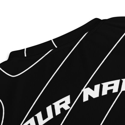 Black and White Abstract Pickleball Jersey